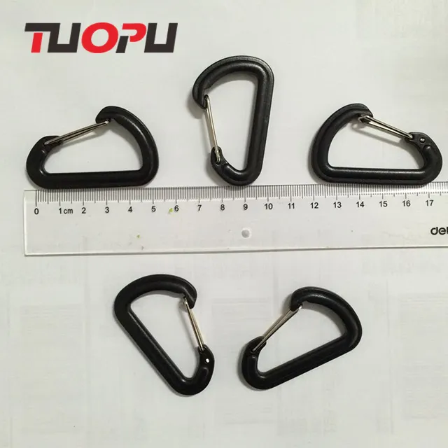 High quality POM small plastic carabiner hook,plastic carabiner with wire gate