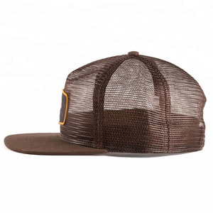 Tùy chỉnh 5 bảng phẳng hóa đơn dệt vá đầy đủ lưới trucker mũ phong cách đa năng với tính năng vải phổ biến bền - Product Image 3