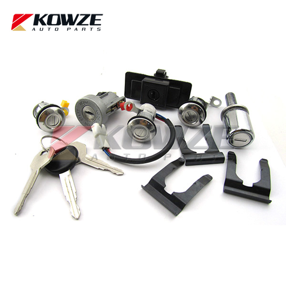 Автомобильный цилиндр дверного замка и набор ключей для Mitsubishi Pajero Montero 2 II 1990-2000 MR259766