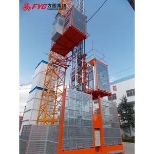 SC çift kafesli inşaat şantiye asansör kaldırma