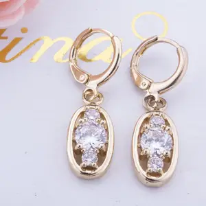 10-30Mm Paduan Tembaga Berlapis Emas Obat Desain Anting-Anting untuk Wanita