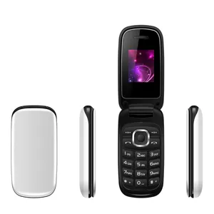 Factory mini cell phone camera torch light sos 1.77 flip senior phone in stock