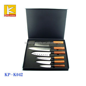 Venta caliente 6 unids negro mango de madera de acero Japonés wth caja de regalo conjunto cuchillo de cocina cuchillo cocinero - Product Image 1