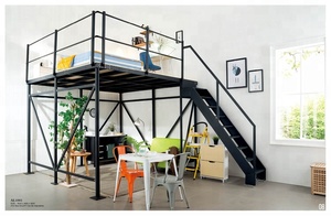 Tipo de Metal estructura de hierro para loft <span class=keywords><strong>apartamento</strong></span> dormitorio con escalera del edificio de apartamentos - Product Image 3
