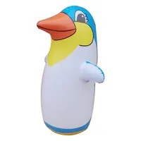 Pinguim inflável em plástico macio, brinquedo infantil para áreas internas