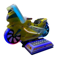 Xeast — machine de jeu de course à moto, motorisée, pour enfants, boucles d'oreilles, avec pièces de monnaie