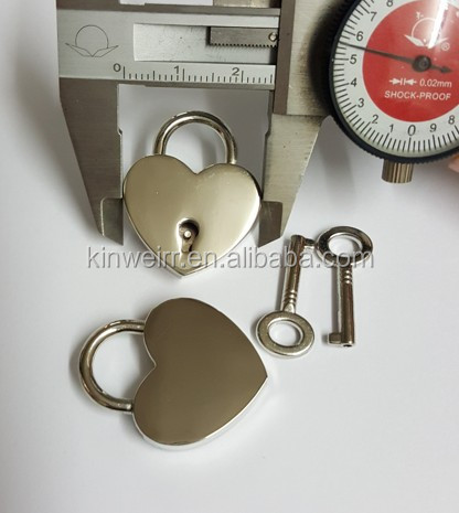 Love Heart Shape Padlock For Diary Piggy Bank & Heart Keychain Oem