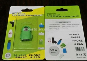 Özelleştirilmiş temizle Blister ambalaj USB plastik paket Blister sürgülü tepsi ile mukavva için kart okuyucu - Product Image 3