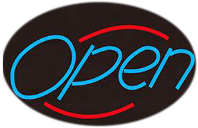 Señal de neón <span class=keywords><strong>led</strong></span> brillante, diseño abierto iluminado, para tienda