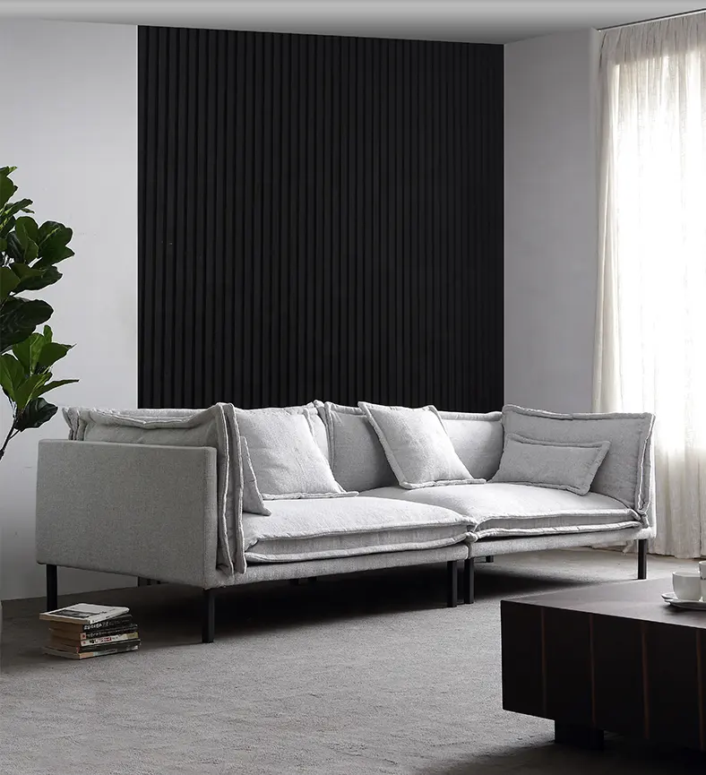 Nordic Neueste Design Wohnzimmer möbel Stoff Couch Ecksofa Weiß Modern Modular Sofa Set Möbel Divano 2 Jahre 1 Bild