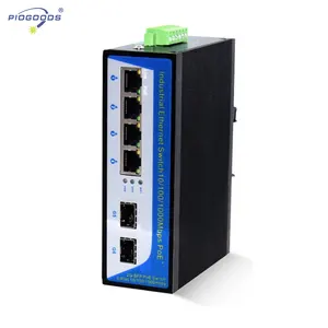 Commutateur de fibre optique POE, 5 ports Ethernet 2SFP, Gigabit, 4 ports Ethernet