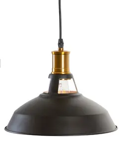 Support de lampe en laiton lustre industriel suspendu lampe suspendue en fer pour hôtel