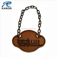 Sac à main en métal, logo personnalisé vintage, breloque avec Karon, 50 pièces