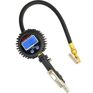 0.1 Resolution Tire Inflator with Pressure Gauge 255 PSI Digital Heavy Duty Brass Ari Chuck 529g N.Weight Tire Inflator Gauge