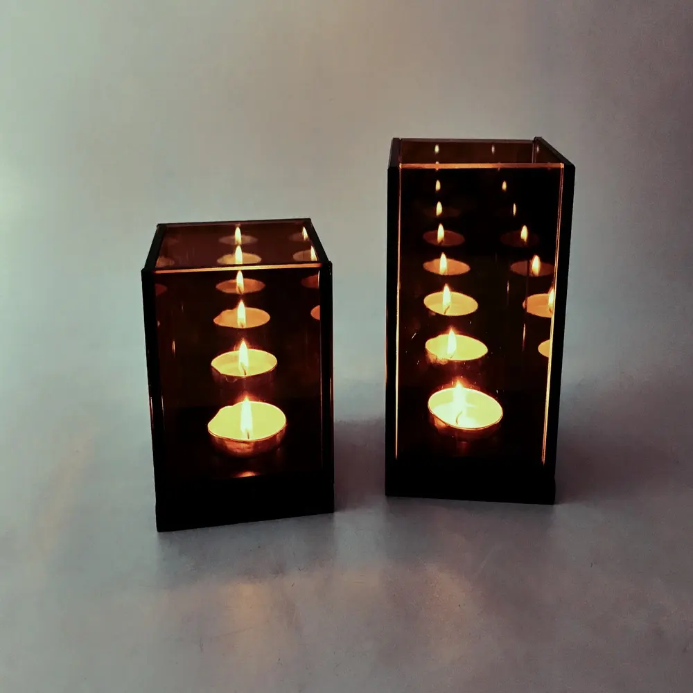 Infinity Cube แก้ว Tealight เทียนผู้ถือ Vary รุ่น