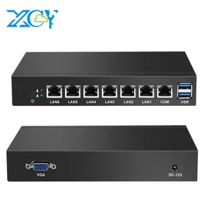 XCY mini pc pfsense in-tel ce-leron1037u 6 lan firewall vpn Pfsense pengatur waktu router lembut komputer mikro