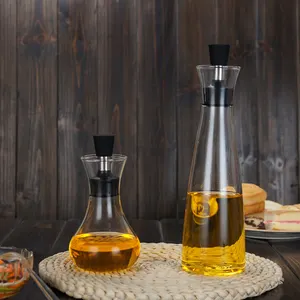 Glass Vinegar Bottle Set Eco Friendly 500ML Glass Oil Pot