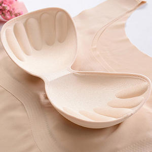 Frauen Satin Nylon nahtlose einteilige lange Unterhemd Tops mit BH-Pad - Product Image 5