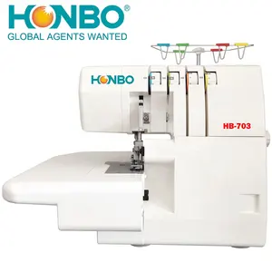 HB-703 Hot Selling Top Kwaliteit 4 Draad Overlock Naaimachine Huishouden