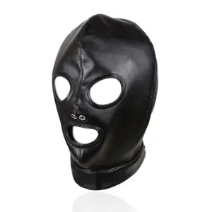 หน้ากากทาสหนังผู้ใหญ่แบบเต็มศีรษะสำหรับผู้ใหญ่ - Product Image 1