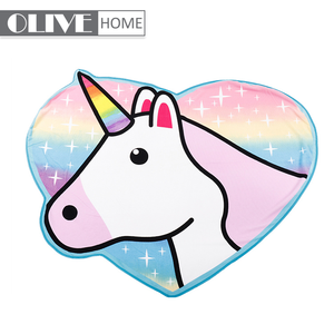 microfibra/tela del unicornio de la historieta con capucha personalizado Toalla de playa los niños para al aire libre - Product Image 3