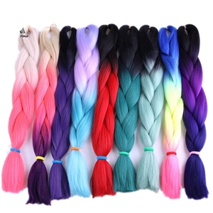 Xuchang Harmony - 8 Piezas de Cabello Sintético para Trenzas, 24 Pulgadas, 100 Gramos, Textura Yaki, Color Degradado, Preestirado, <span class=keywords><strong>Jumbo</strong></span> - Product Image 6