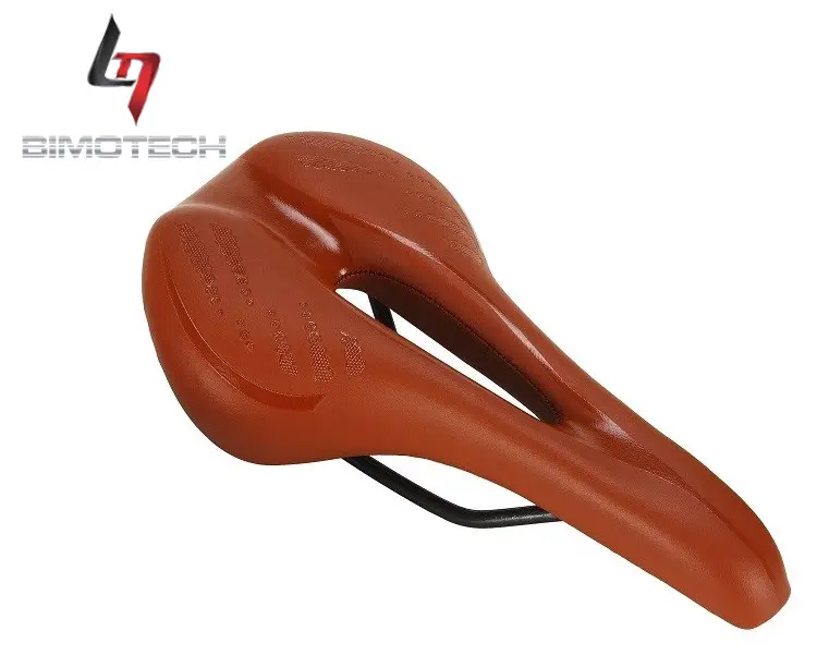 Classic Brown Embossed Hollow Mountain Bicycle Saddle High quality bike seat