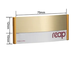 REAP özelleştirilmiş isim rozeti ile emniyet pimi, silkprinting/lazer oyma pin adı etiketi iş