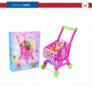 Mini carrito de compras súper divertido <span class=keywords><strong>para</strong></span> <span class=keywords><strong>niñas</strong></span>, juego de comida, juguete de cocina, barato - Product Image 2