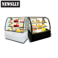 Vitrine réfrigérée professionnelle pour produits frais, vitrine à gâteaux, réfrigérateur à gâteaux, refroidisseur à desserts en verre