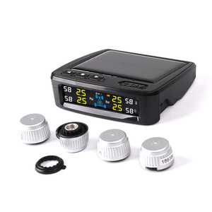 Tự làm Spy năng lượng mặt trời Powered kỹ thuật số giám sát áp suất lốp hệ thống ABS Chất liệu xe lốp Đồng hồ đo với nội bộ và bên ngoài cảm biến - Product Image 3