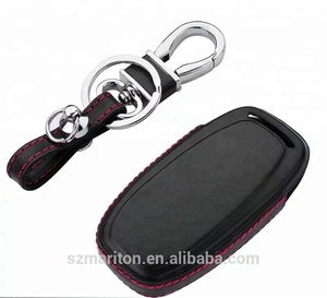 Housse de clé en cuir intelligente pour <span class=keywords><strong>Audi</strong></span> A3-A8 S4-S6 <span class=keywords><strong>Q5</strong></span> voitures fermeture suspendue porte-sac à clés élégant - Product Image 2