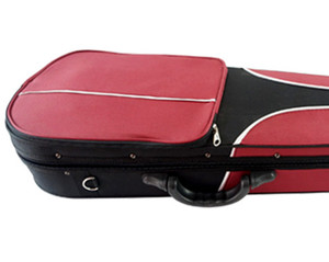Precio de fábrica con 2 arco titular rojo costuras negro triángulo caso para principiantes de violín - Product Image 2