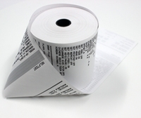 Vente directe d'usine, rouleaux de papier thermique blanc, noyau en plastique, caisse enregistreuse, 80x80mm, modèle TP-57, Dubaï