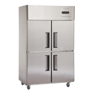 Réfrigérateur congélateur vertical commercial à deux portes en acier inoxydable de 1020 litres avec commande numérique pour cuisine de restaurant - Product Image 6