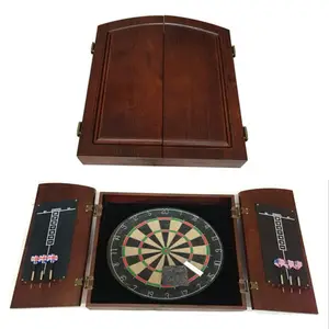 Pasokan Pabrik Premium Kabinet Papan Panah Kayu dengan Papan Dartboard 18 Inci