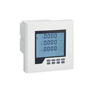 Medidor de energía electrónico con Modbus RS485, fuente de fábrica, trifásico, digital, LCD, multifunción, amperie, voltaje Hz