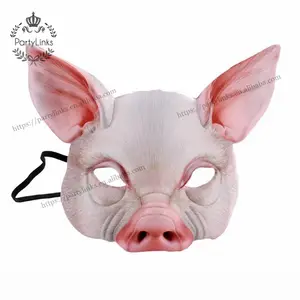 Varkenskop Maskers Mascaras Animales Schattige Halloween Masker Prop Party Carnaval Masker Unisex Accessoires Tools Eva Realistische Oogmasker