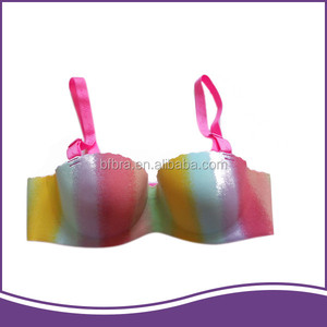 Respirant couleur vive imprimé nylon sans couture coréenne fille <span class=keywords><strong>sexy</strong></span> avec soutien - gorge - Product Image 1