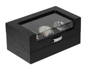 黑色橡木木手表收藏礼品盒显示