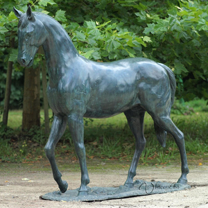 Moderno jardín de esculturas de metal artesanía escultura de bronce caballo grande - Product Image 1