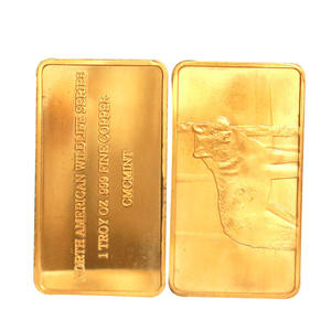 งานฝีมือทองแดงแท่งทองแดงบริสุทธิ์ 999 น้ำหนัก 1 ออนซ์ รูปหมาป่า รุ่น A081 - Product Image 2