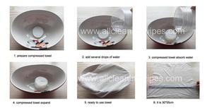 2cm-Diameter suave no tejida comprimido para la limpieza de <span class=keywords><strong>las</strong></span> manos, cara, hotel, <span class=keywords><strong>restaurante</strong></span>, hogar - Product Image 5