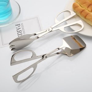 Ciseaux <span class=keywords><strong>en</strong></span> acier inoxydable <span class=keywords><strong>pour</strong></span> buffet d'hôtel, pinces à buffet, pinces à pain <span class=keywords><strong>en</strong></span> métal <span class=keywords><strong>pour</strong></span> <span class=keywords><strong>la</strong></span> <span class=keywords><strong>cuisine</strong></span> à domicile et ustensiles de barbecue, écumoire - Product Image 1
