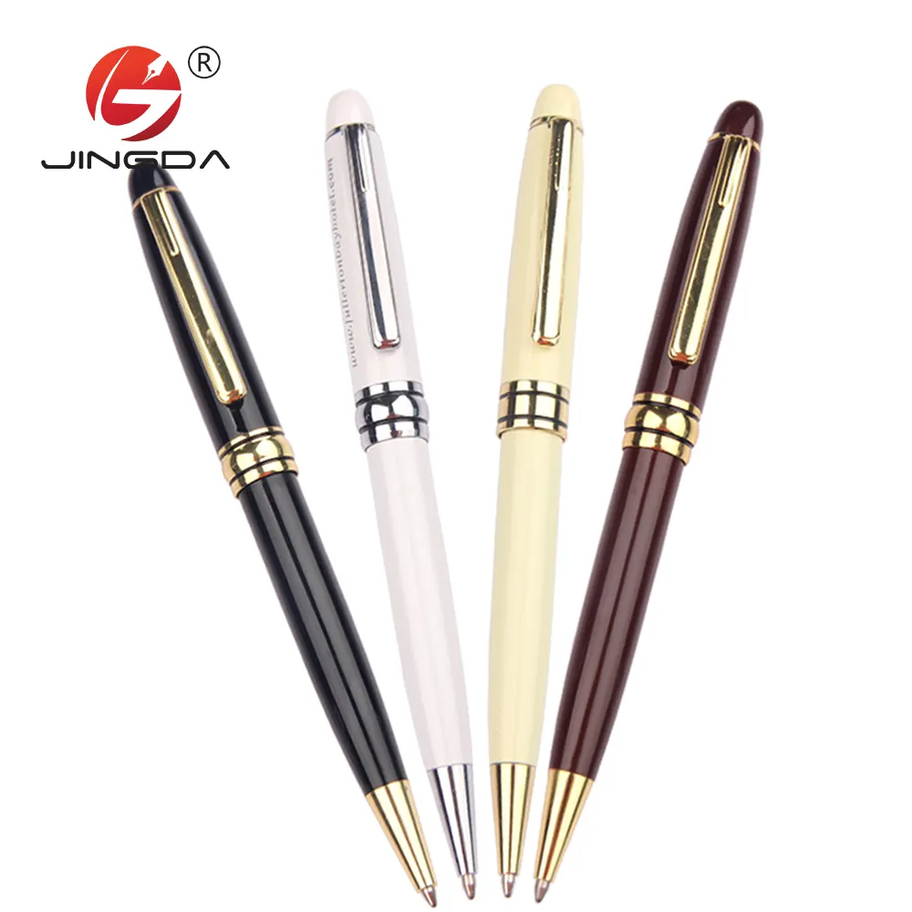 قلم حبر جاف هدية فاخرة للعملاء الهامين مع علامة تجارية سادة قلم معدني عملي شخصي