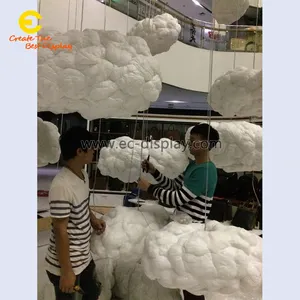 Custom 3D Cotton Cloud With Light Festival Decor Cloud Props