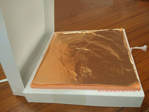 1000 piezas/caja 14*14cm Hojas de <span class=keywords><strong>Cobre</strong></span> Puro, Lámina de <span class=keywords><strong>Cobre</strong></span> para Dorar, Decoración del Hogar, Pintura con Lámina, Hoja de Oro Sintética - Product Image 2