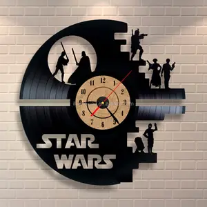 Customized Wall Mounted Vinyl Records Wall Clock Math Themes Acrylic Wall Clock for Home Decoration