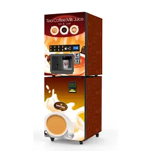 قهوة تجارية صانع آلة بيع القهوة مع عملة ومذكرة نظام التشغيل