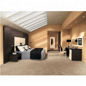Roble negro tipo de chapa HPL muebles del dormitorio del hotel con panel completo cabecera - Product Image 5